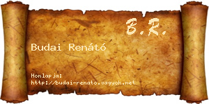 Budai Renátó névjegykártya